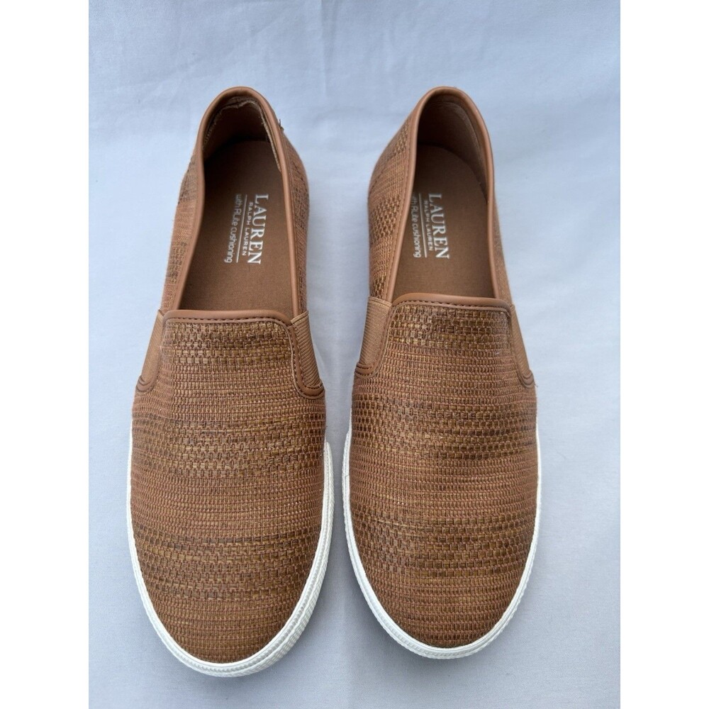 Ralph Lauren Slip On Shoes Jinny 9B Women Camel